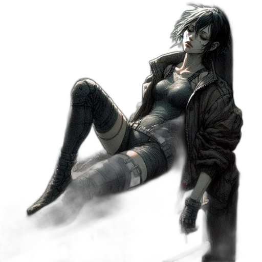 jacket, weapon, robot, creature transparent PNG cut-out