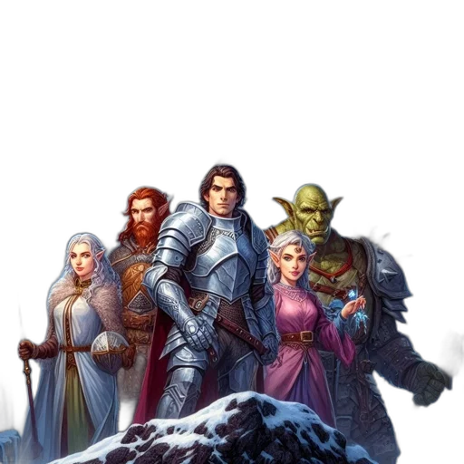 staff, sword, dragon, fantasy art transparent PNG cut-out
