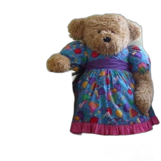 dress, large, teddy, bear transparent PNG cut-out