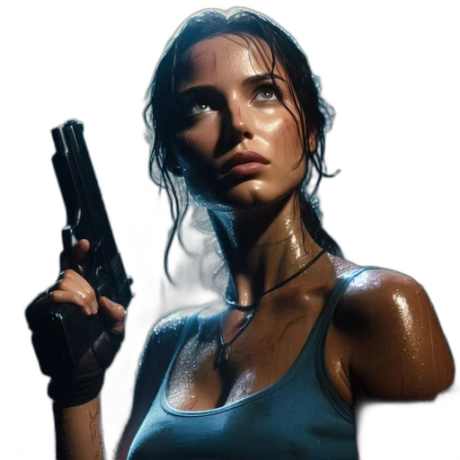 weapon, comic book art, concept art, photorealistic transparent PNG cut-out