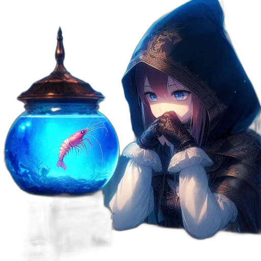 bottle, creature, mask, weapon transparent PNG cut-out