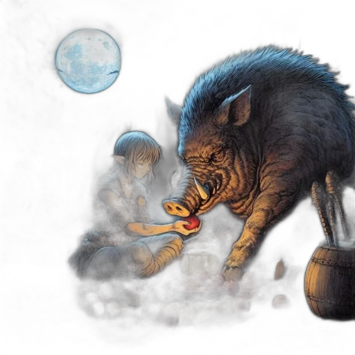creature, concept art, fantasy art, photorealistic transparent PNG cut-out