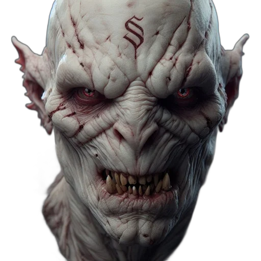 face, mask, creature, staff transparent PNG cut-out