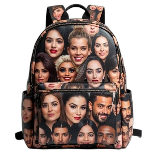 jacket, face, photorealistic, backpack transparent PNG cut-out