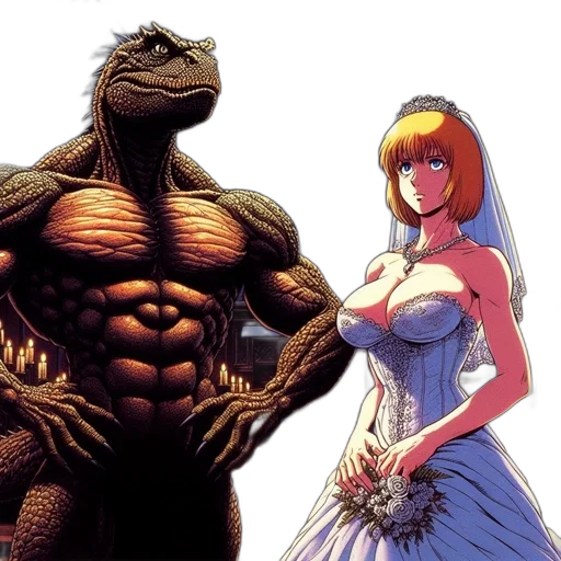 dress, creature, comic book art, concept art transparent PNG cut-out