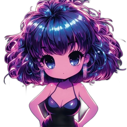 hair, dress, crown, creature transparent PNG cut-out