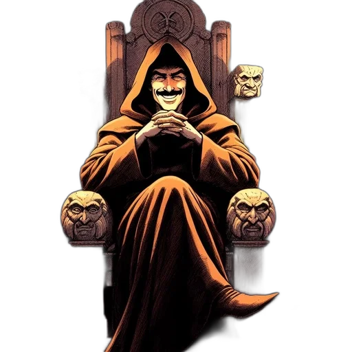 mask, comic book art, concept art, hooded transparent PNG cut-out