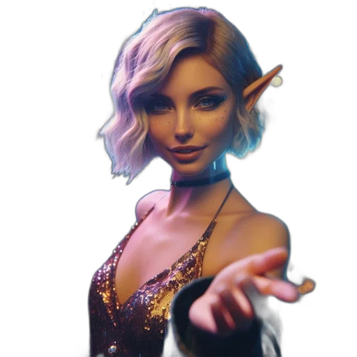 staff, jewelry, face, dress transparent PNG cut-out