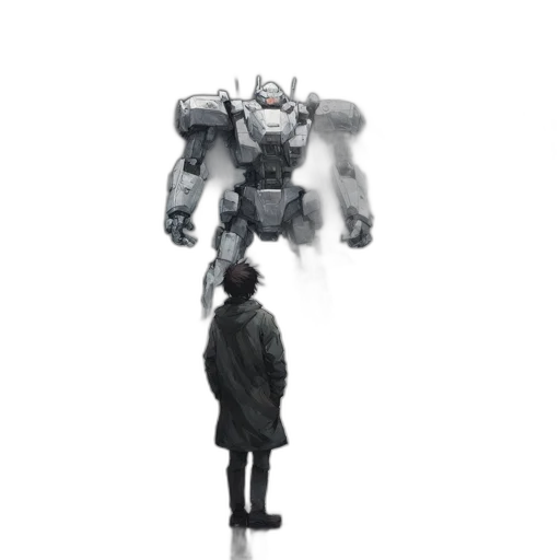 robot, weapon, jacket, creature transparent PNG cut-out