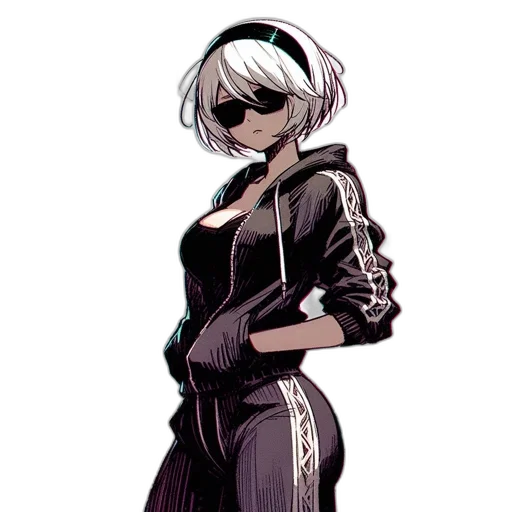 jacket, dress, staff, robot transparent PNG cut-out