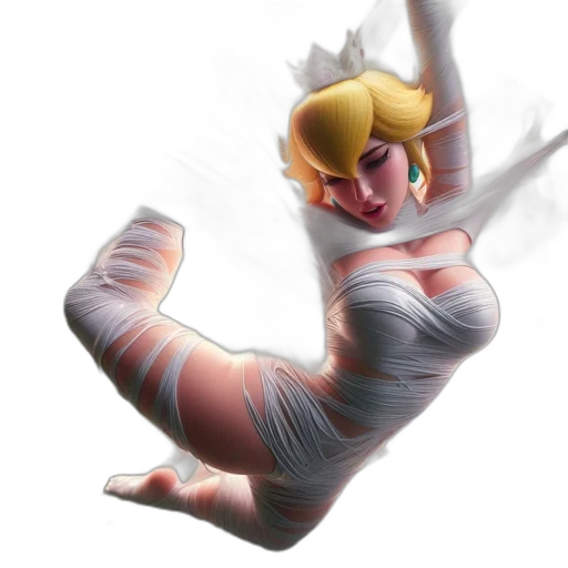 dress, staff, concept art, 3d render transparent PNG cut-out