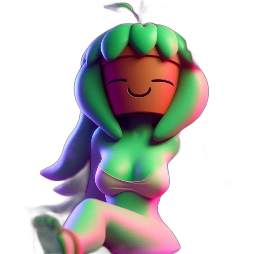 creature, robot, hat, staff transparent PNG cut-out