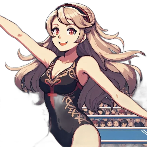 dress, weapon, staff, crown transparent PNG cut-out