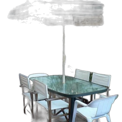 umbrella, furniture, staff, 3d render transparent PNG cut-out