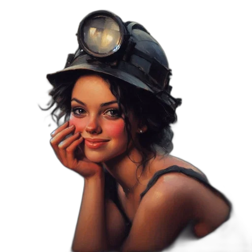 face, hat, staff, mask transparent PNG cut-out