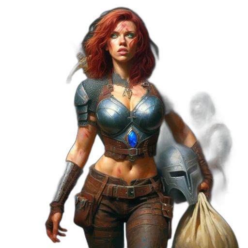 fantasy art, concept art, comic book art, photorealistic transparent PNG cut-out