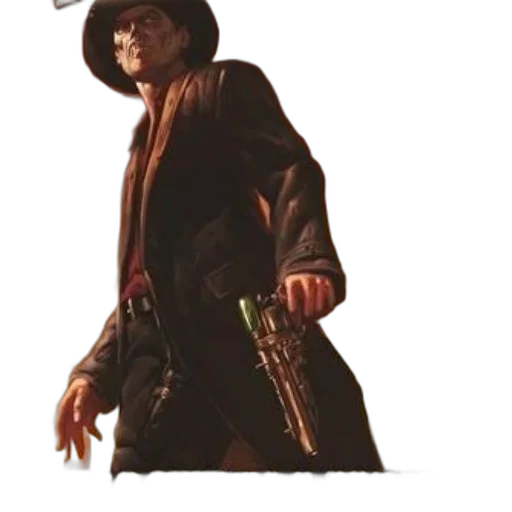 staff, hat, jacket, weapon transparent PNG cut-out