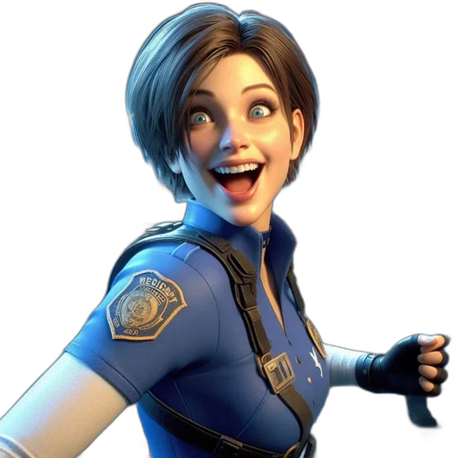 face, staff, jacket, weapon transparent PNG cut-out