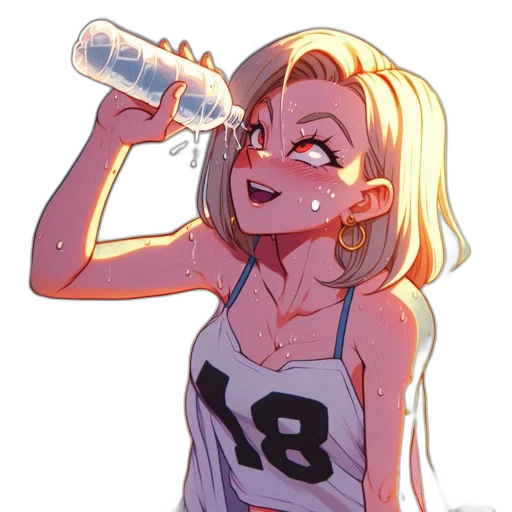 bottle, cartoon, anime, watercolor transparent PNG cut-out