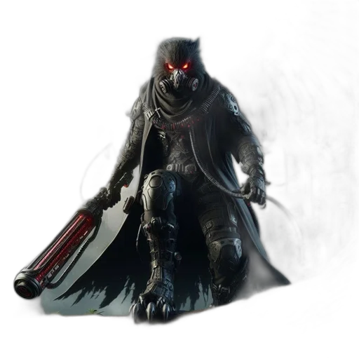 mask, creature, staff, sword transparent PNG cut-out