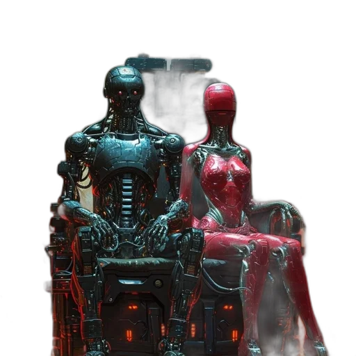 robot, dress, jacket, concept art transparent PNG cut-out