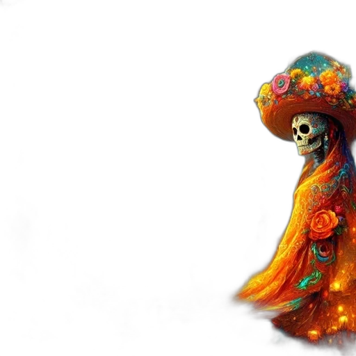 dress, mask, flower, crown transparent PNG cut-out