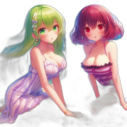 dress, watercolor, anime, pixel art transparent PNG cut-out