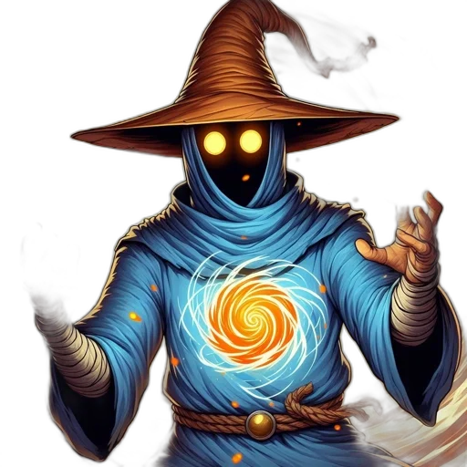 staff, mask, hat, fantasy art transparent PNG cut-out