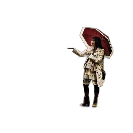 umbrella, staff, jacket, sword transparent PNG cut-out