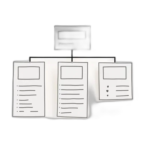 3d render, organizational, chart, powerpoint transparent PNG cut-out