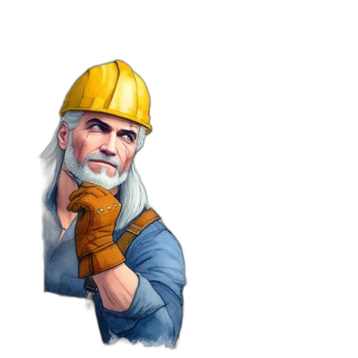 staff, hat, weapon, face transparent PNG cut-out
