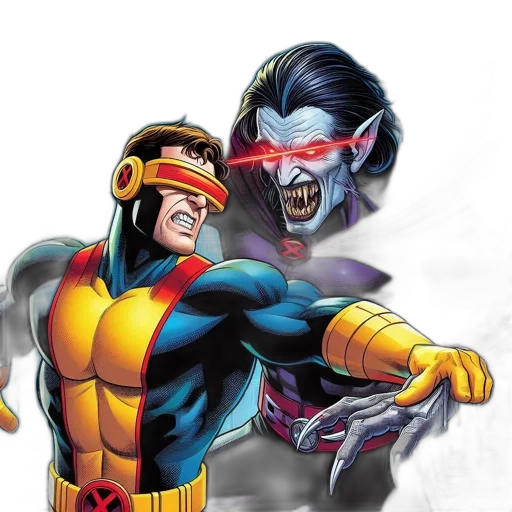 mask, comic book art, concept art, two transparent PNG cut-out