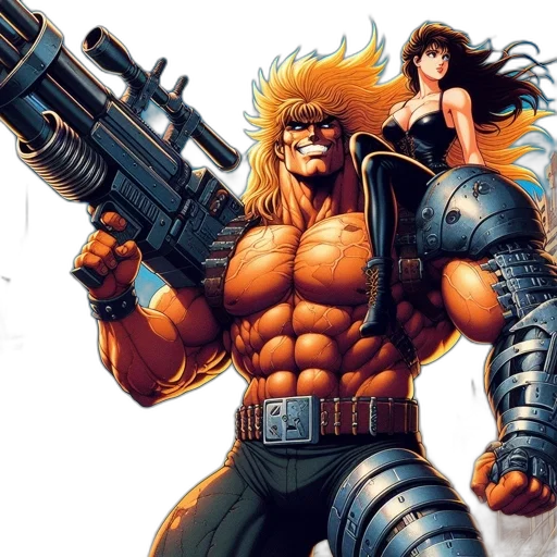 weapon, comic book art, concept art, two transparent PNG cut-out