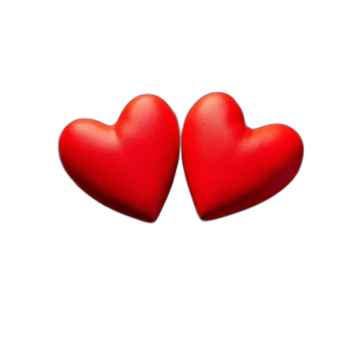 jewelry, red, two, hearts transparent PNG cut-out