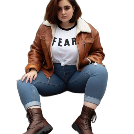 jacket, hair, face, creature transparent PNG cut-out