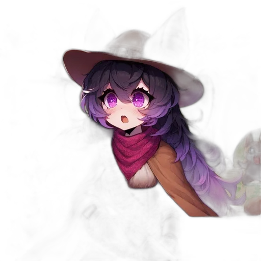 hat, staff, flower, dragon transparent PNG cut-out