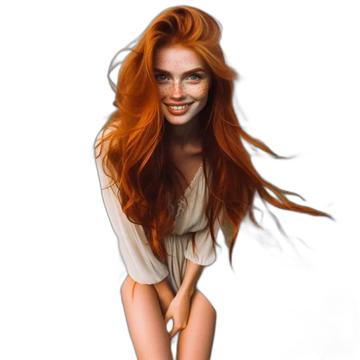 hair, face, creature, dress transparent PNG cut-out