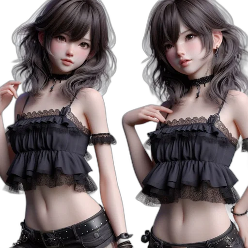 dress, 3d render, concept art, fantasy art transparent PNG cut-out