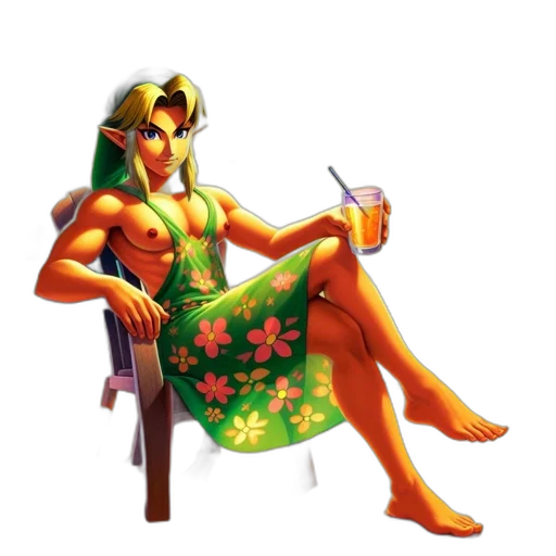 dress, concept art, 3d render, pixel art transparent PNG cut-out