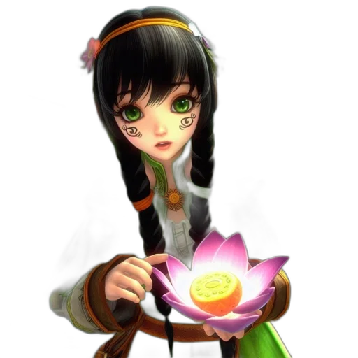 staff, flower, weapon, jewelry transparent PNG cut-out