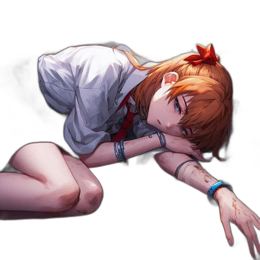 face, dress, staff, weapon transparent PNG cut-out