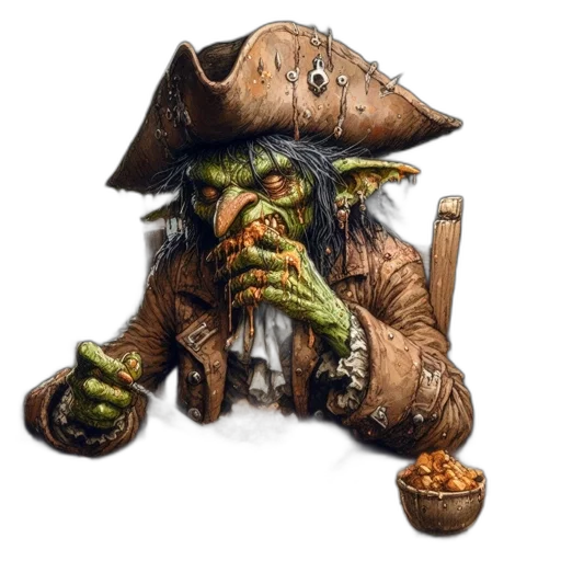 staff, face, hat, creature transparent PNG cut-out