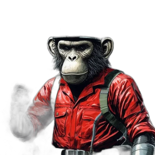 jacket, animal, concept art, photorealistic transparent PNG cut-out