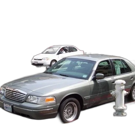 car, weapon, silver, parked transparent PNG cut-out