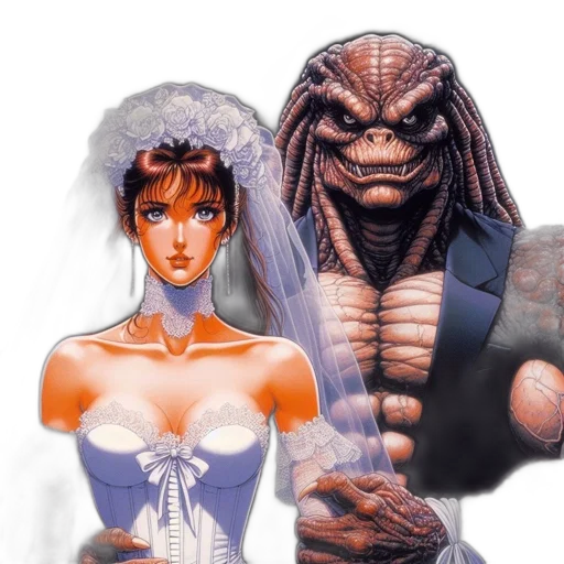 concept art, fantasy art, comic book art, vaporwave transparent PNG cut-out