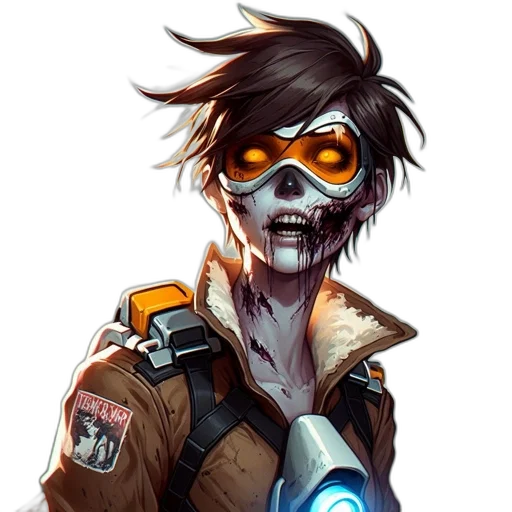 jacket, staff, face, robot transparent PNG cut-out