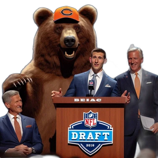 large, bear, chicago, bears transparent PNG cut-out