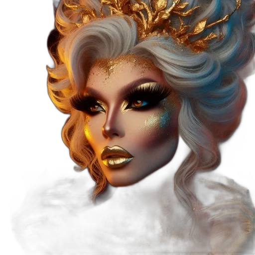 crown, mask, face, hair transparent PNG cut-out