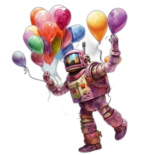 robot, staff, weapon, 3d render transparent PNG cut-out