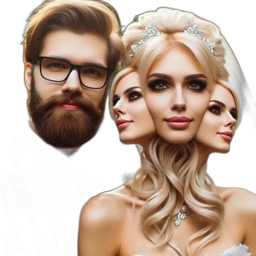 face, crown, mask, hair transparent PNG cut-out